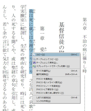 PDFからのテキストコピー