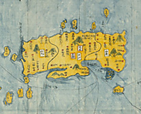 「琉球三省併三十六島」(69cm×50.4cm、16,974ピクセル×12,361ピクセル 非圧縮時600.3MB ContentsMaker6000Sによるデータ)