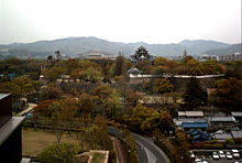 岡山県庁から望む岡山城