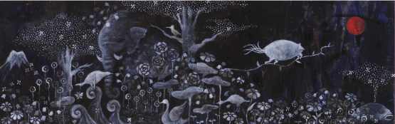作品写真：夏草や 兵（つわもの）どもが 夢の跡（芭蕉）