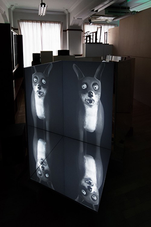Ann Lislegaard, Time Machine, 2011.
Installation view, Kyoto Art Center, 2015.
Photo by Tetsuya Hayashiguchi.
Courtesy of the artist and Murray Guy Gallery, New York